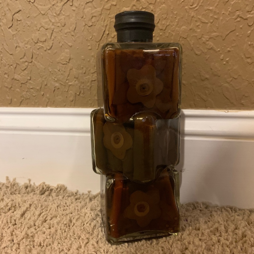Decorative kitchen glass spice jar